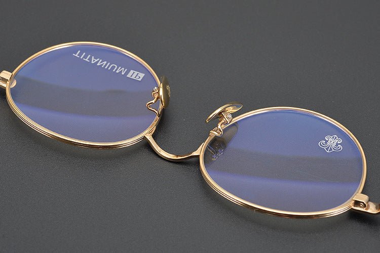 SEXCEL Gothic Round Glasses - Chrome Hearts Style Titanium Full Frame (50mm) - HP eyeglasses