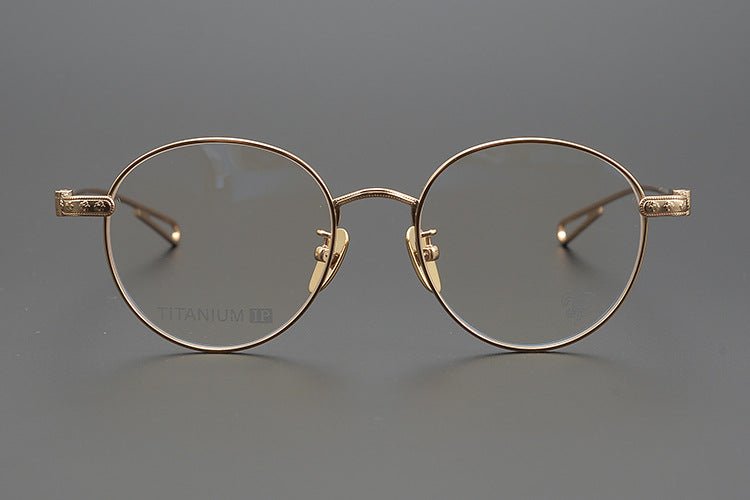 SEXCEL Gothic Round Glasses - Chrome Hearts Style Titanium Full Frame (50mm) - HP eyeglasses