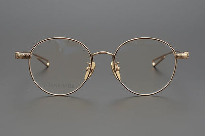 SEXCEL Gothic Round Glasses - Chrome Hearts Style Titanium Full Frame (50mm) - HP eyeglasses