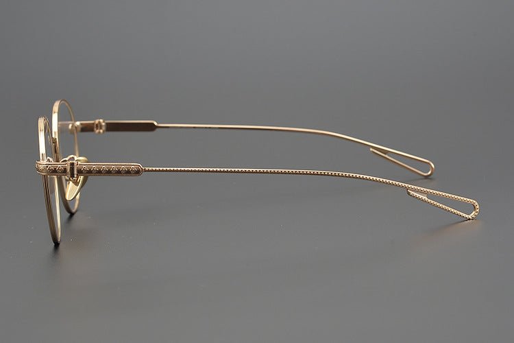 SEXCEL Gothic Round Glasses - Chrome Hearts Style Titanium Full Frame (50mm) - HP eyeglasses