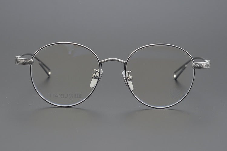 SEXCEL Gothic Round Glasses - Chrome Hearts Style Titanium Full Frame (50mm) - HP eyeglasses