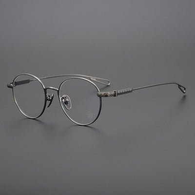 SEXCEL Gothic Round Glasses - Chrome Hearts Style Titanium Full Frame (50mm) - HP eyeglasses