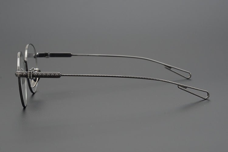 SEXCEL Gothic Round Glasses - Chrome Hearts Style Titanium Full Frame (50mm) - HP eyeglasses