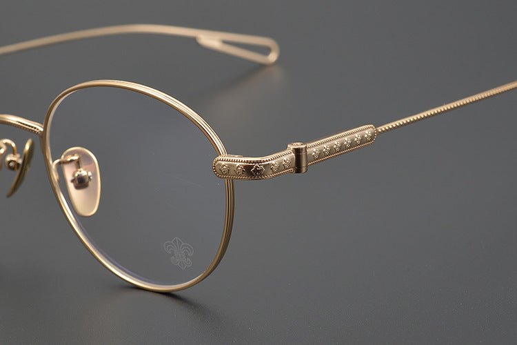 SEXCEL Gothic Round Glasses - Chrome Hearts Style Titanium Full Frame (50mm) - HP eyeglasses