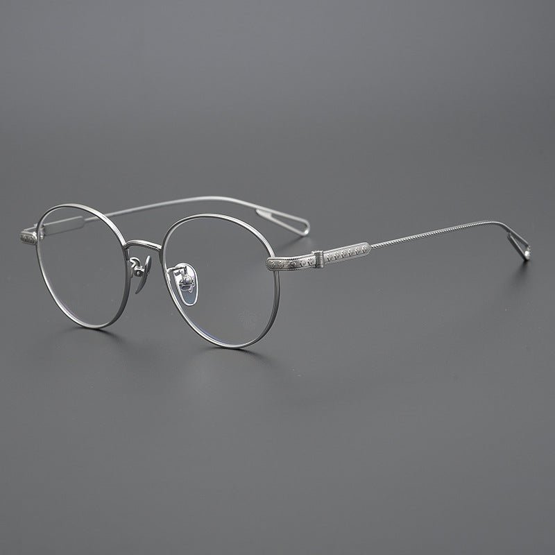 SEXCEL Gothic Round Glasses - Chrome Hearts Style Titanium Full Frame (50mm) - HP eyeglasses