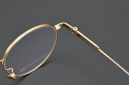 SEXCEL Gothic Round Glasses - Chrome Hearts Style Titanium Full Frame (50mm) - HP eyeglasses