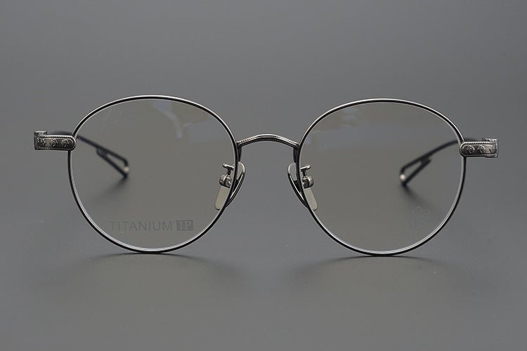 SEXCEL Gothic Round Glasses - Chrome Hearts Style Titanium Full Frame (50mm) - HP eyeglasses