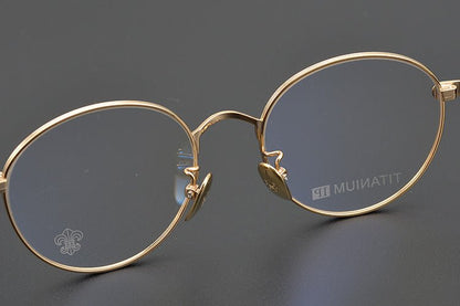 SEXCEL Gothic Round Glasses - Chrome Hearts Style Titanium Full Frame (50mm) - HP eyeglasses