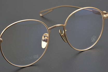 SEXCEL Gothic Round Glasses - Chrome Hearts Style Titanium Full Frame (50mm) - HP eyeglasses