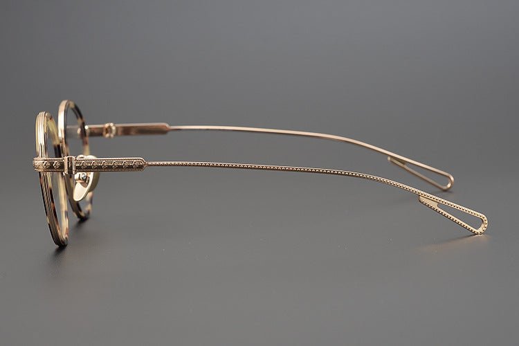 SEXCEL Handmade Vintage Round Glasses – Gothic Titanium Full Frame (47mm) - HP eyeglasses