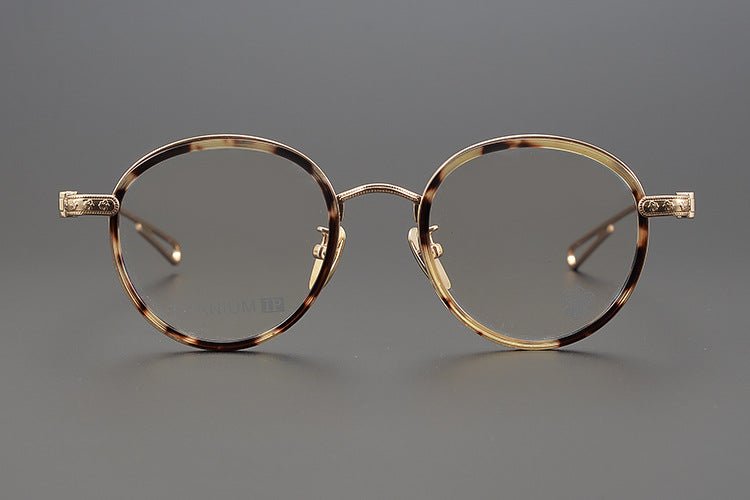 SEXCEL Handmade Vintage Round Glasses – Gothic Titanium Full Frame (47mm) - HP eyeglasses