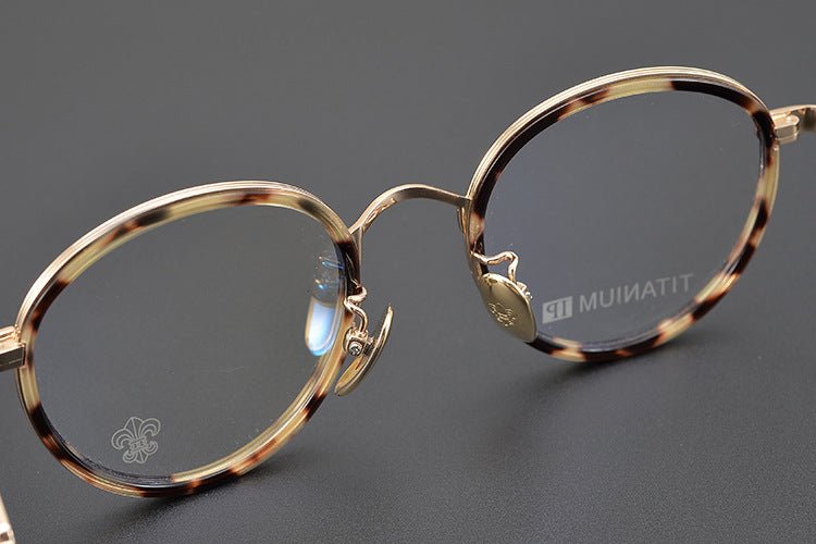 SEXCEL Handmade Vintage Round Glasses – Gothic Titanium Full Frame (47mm) - HP eyeglasses