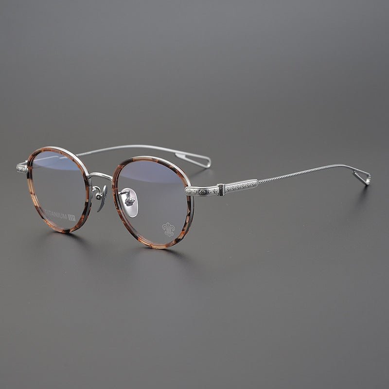 SEXCEL Handmade Vintage Round Glasses – Gothic Titanium Full Frame (47mm) - HP eyeglasses