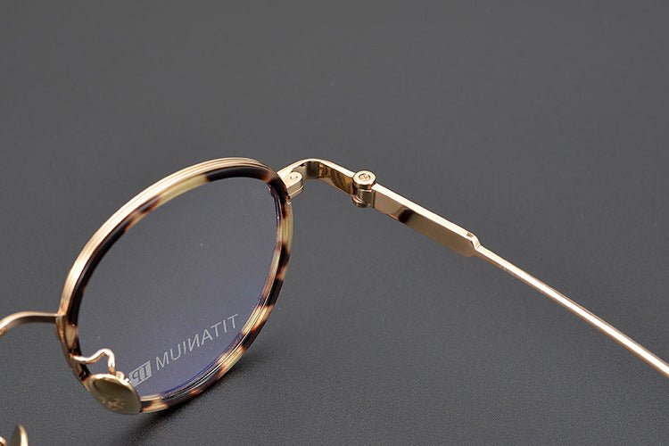 SEXCEL Handmade Vintage Round Glasses – Gothic Titanium Full Frame (47mm) - HP eyeglasses