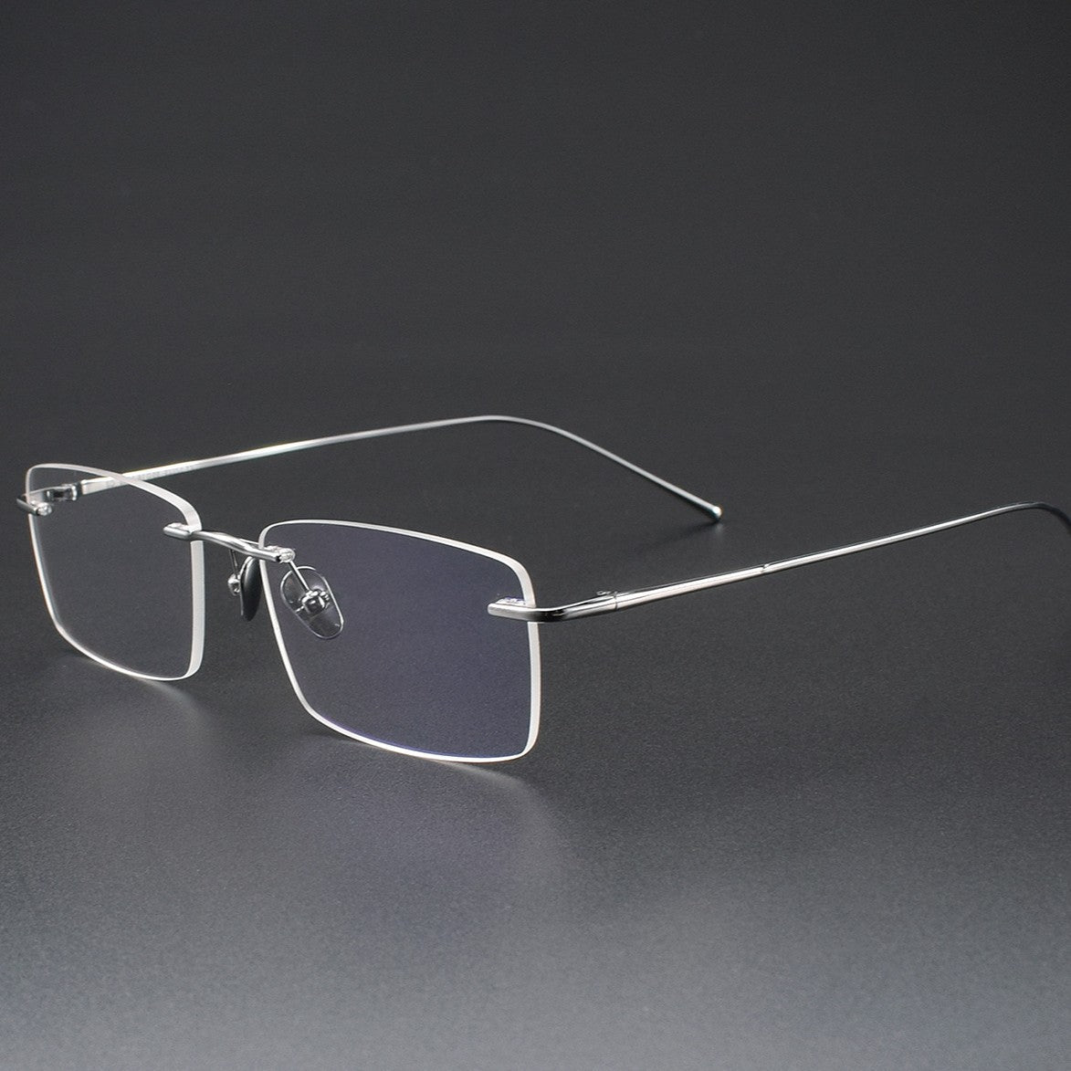 Slim Rectangle Rimless Glasses | Ultra-Light Pure Titanium Gold Prescription Frame for Men & Women 52023 - HP eyeglasses