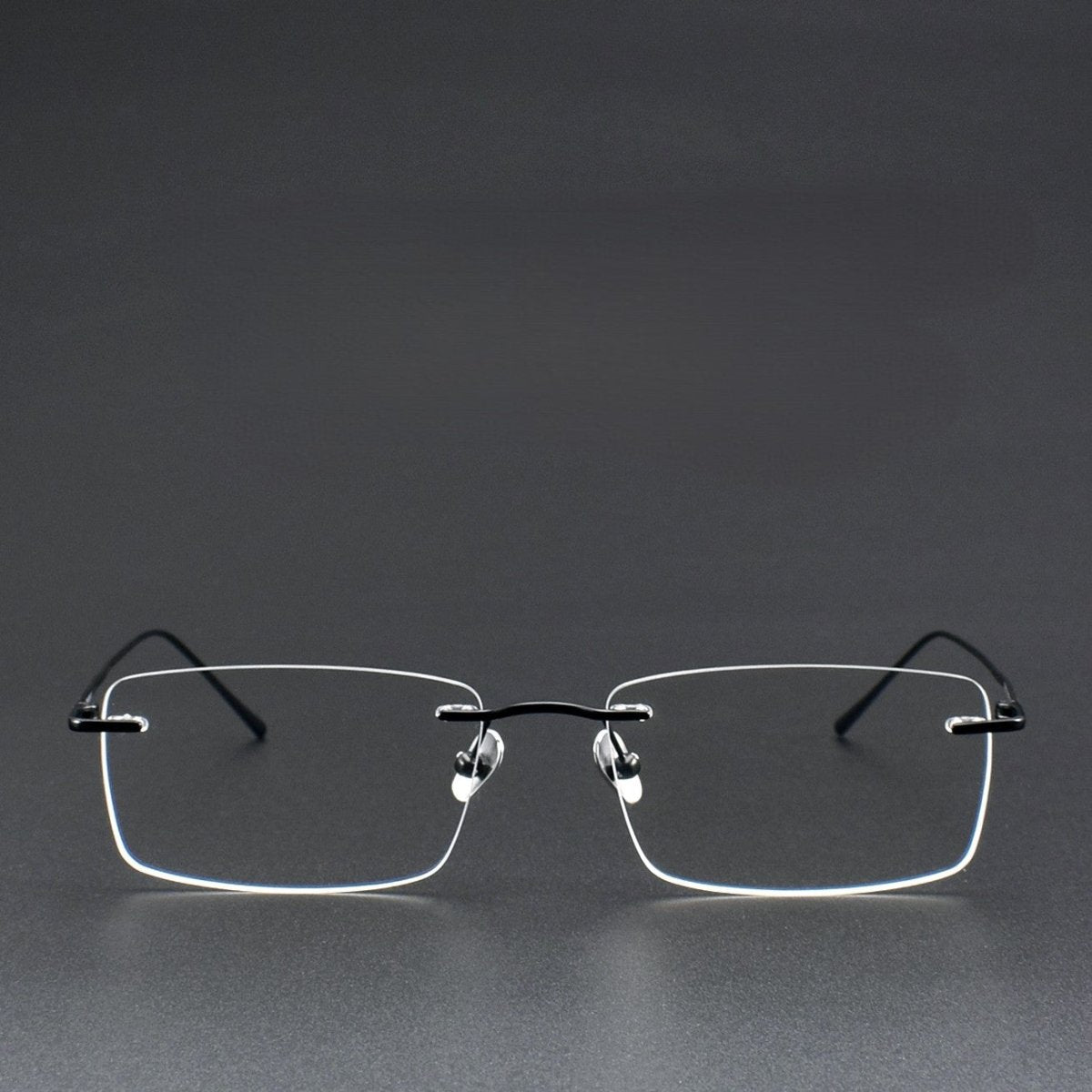 Slim Rectangle Rimless Glasses | Ultra-Light Pure Titanium Gold Prescription Frame for Men & Women 52023 - HP eyeglasses