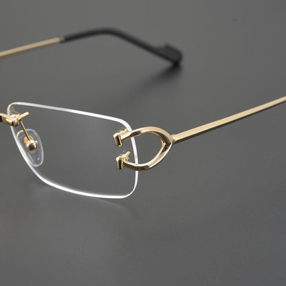 Trendy Rimless Pure Titanium Glasses with UV Protection for Men & Women – CT0344O - HP eyeglasses