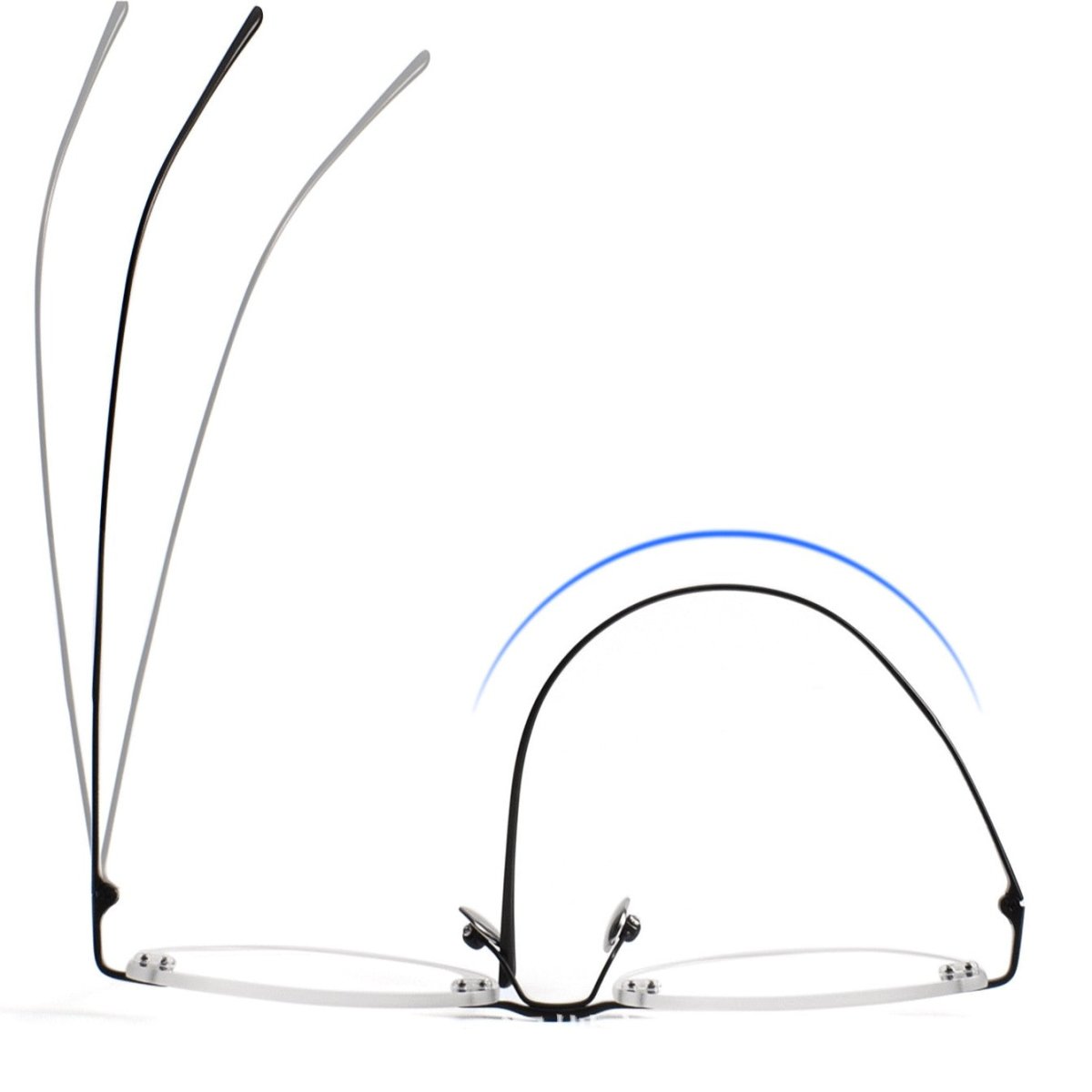 Ultra-Light Pure Titanium Gold Rimless Oval Glasses | Minimalist Prescription Eyeglass Frame 52020 - HP eyeglasses