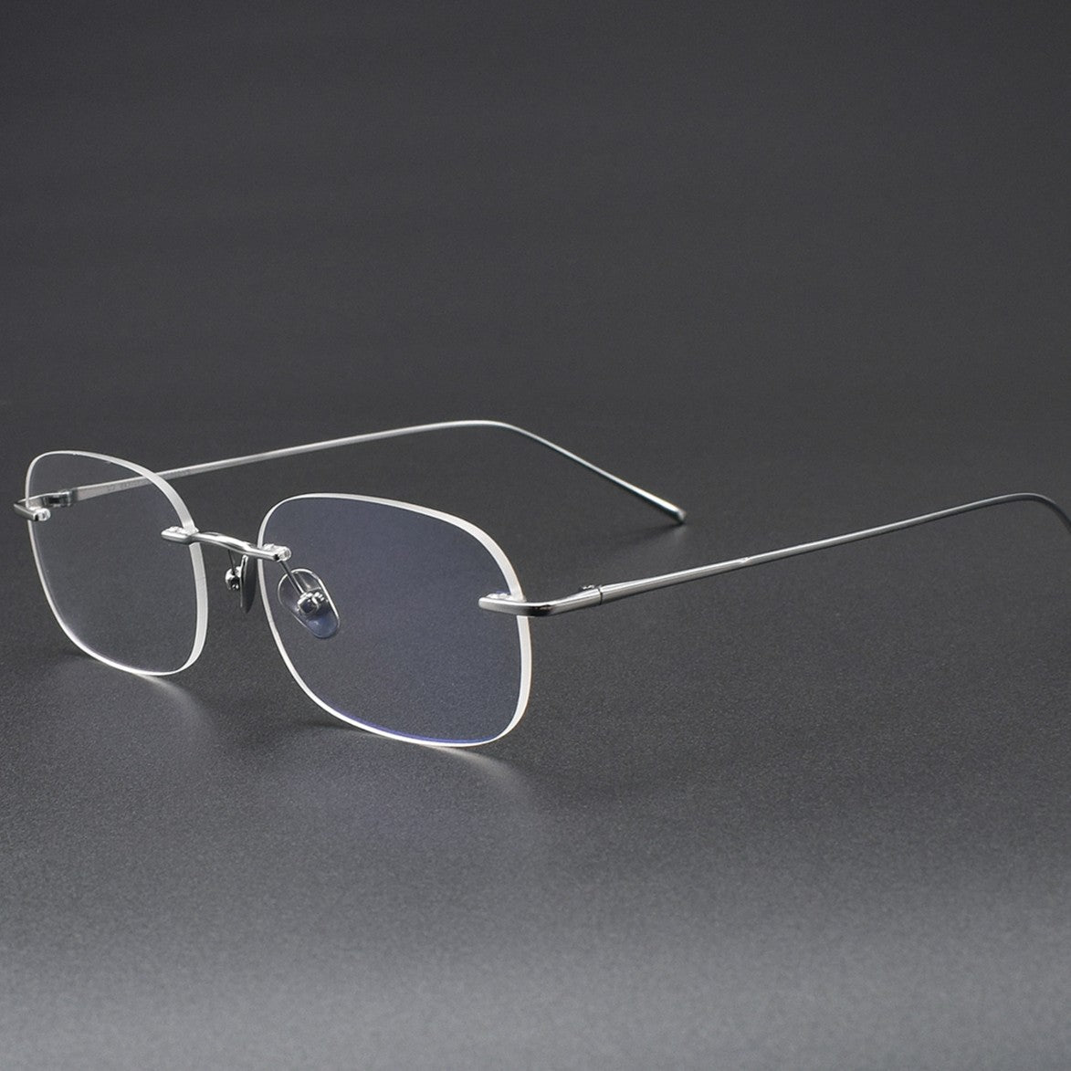 Ultra-Light Pure Titanium Gold Rimless Oval Glasses | Minimalist Prescription Eyeglass Frame 52020 - HP eyeglasses