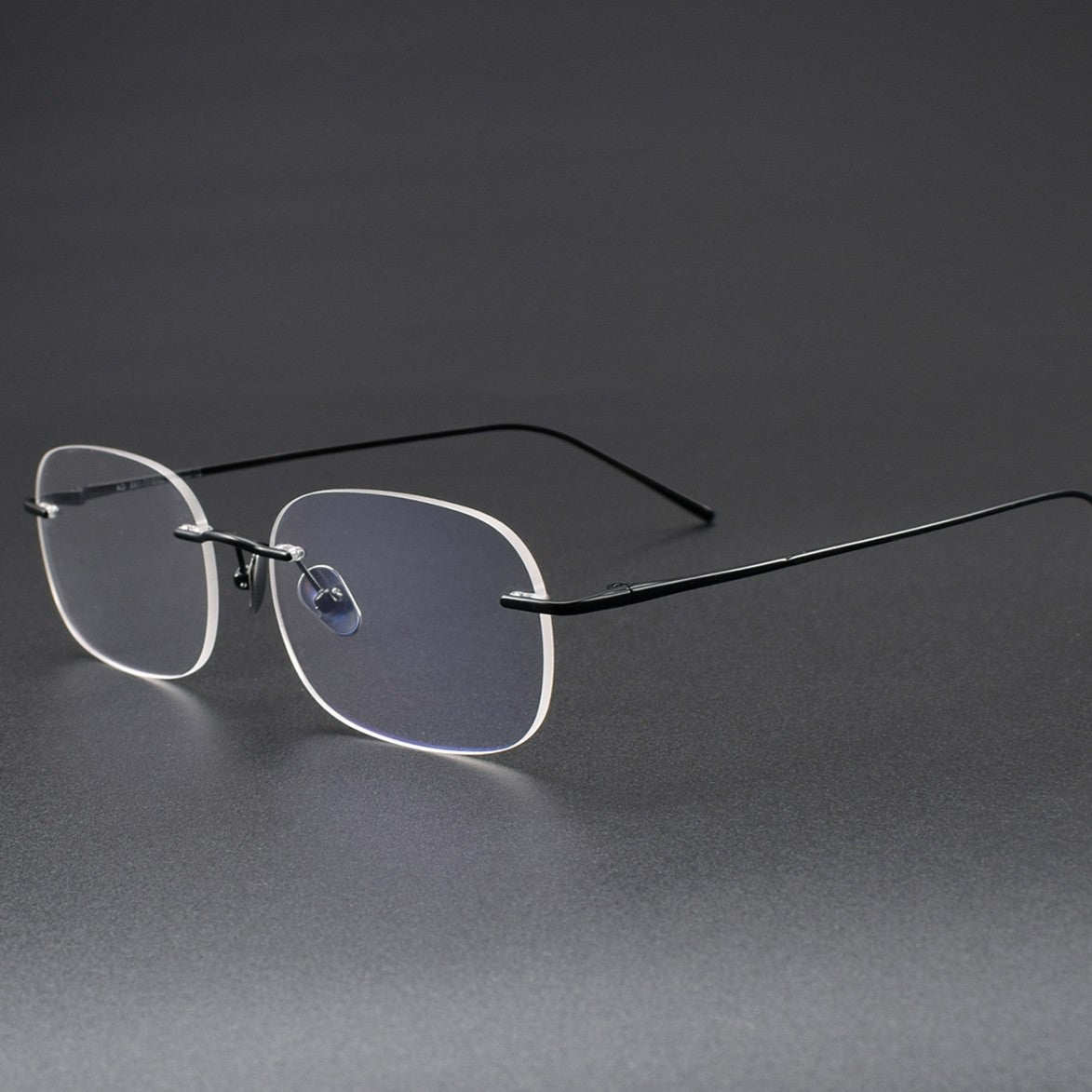 Ultra-Light Pure Titanium Gold Rimless Oval Glasses | Minimalist Prescription Eyeglass Frame 52020 - HP eyeglasses