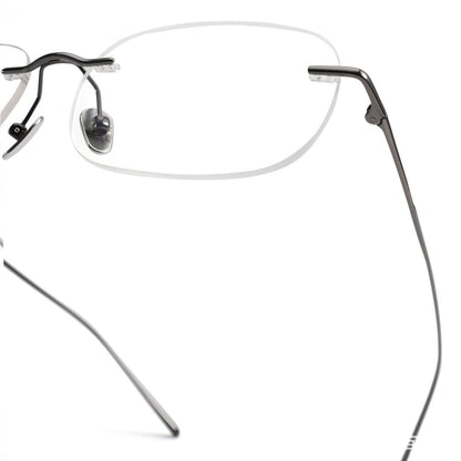 Ultra-Light Pure Titanium Gold Rimless Oval Glasses | Minimalist Prescription Eyeglass Frame 52020 - HP eyeglasses