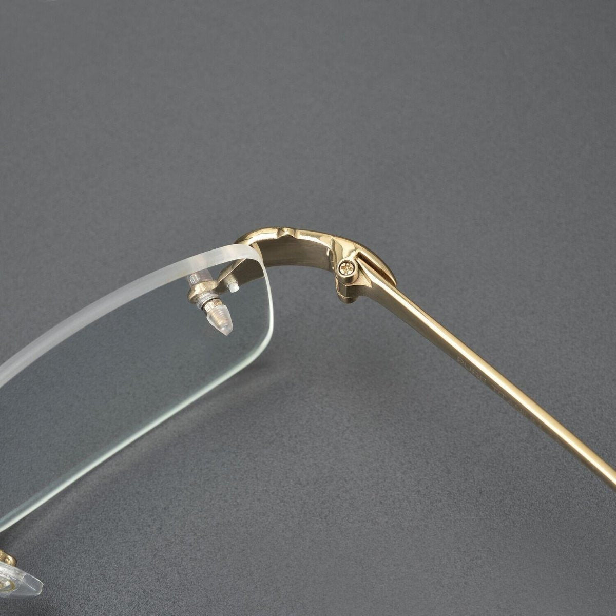 Ultra - Light Pure Titanium Rimless Square Glasses with Panther Head | Prescription Eyewear for Men – 8200875 - HP eyeglasses