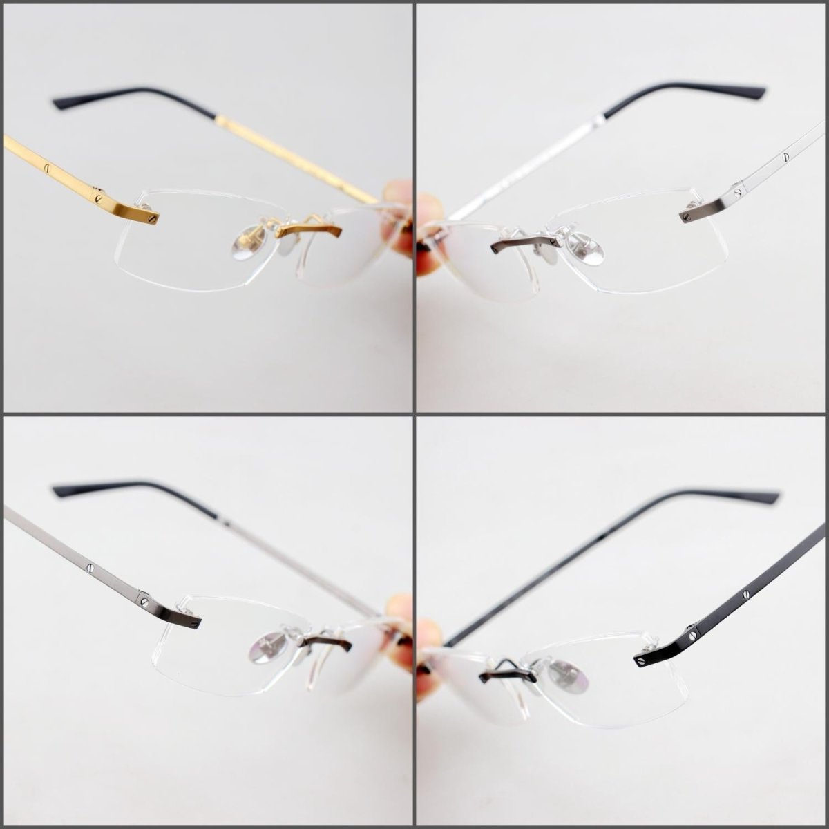 Ultra - Light Rimless Pure Titanium Prescription Glasses Frame with Optical Lens Support – CT0087O - HP eyeglasses