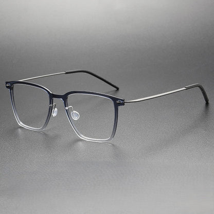 Ultra-Light Square Titanium Eyeglasses – Lindberg Inspired Minimalist Design | Model 6554HS - HP eyeglasses