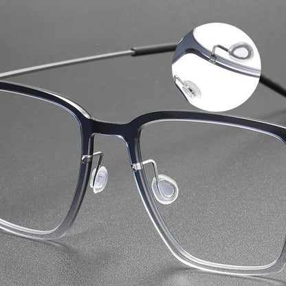Ultra-Light Square Titanium Eyeglasses – Lindberg Inspired Minimalist Design | Model 6554HS - HP eyeglasses