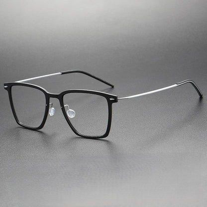 Ultra-Light Square Titanium Eyeglasses – Lindberg Inspired Minimalist Design | Model 6554HS - HP eyeglasses