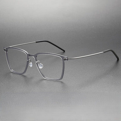 Ultra-Light Square Titanium Eyeglasses – Lindberg Inspired Minimalist Design | Model 6554HS - HP eyeglasses