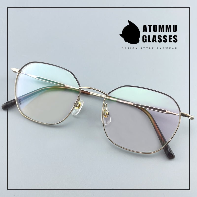 Ultra - Light Titanium Women’s Eyeglasses | Pure Titanium Geometric Full - Rim Frame | Designer Lightweight Optical Glasses for High Prescription - EO - 6787 - HP eyeglasses