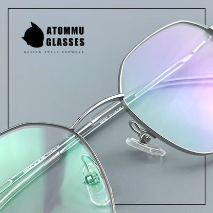 Ultra - Light Titanium Women’s Eyeglasses | Pure Titanium Geometric Full - Rim Frame | Designer Lightweight Optical Glasses for High Prescription - EO - 6787 - HP eyeglasses