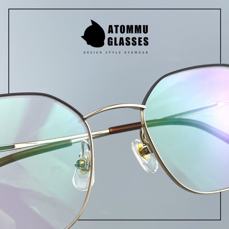 Ultra - Light Titanium Women’s Eyeglasses | Pure Titanium Geometric Full - Rim Frame | Designer Lightweight Optical Glasses for High Prescription - EO - 6787 - HP eyeglasses