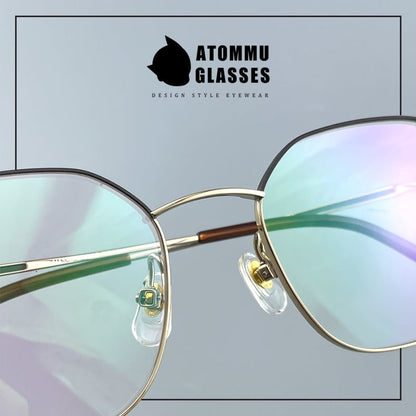 Ultra - Light Titanium Women’s Eyeglasses | Pure Titanium Geometric Full - Rim Frame | Designer Lightweight Optical Glasses for High Prescription - EO - 6787 - HP eyeglasses