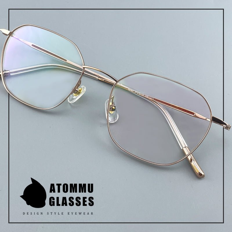 Ultra - Light Titanium Women’s Eyeglasses | Pure Titanium Geometric Full - Rim Frame | Designer Lightweight Optical Glasses for High Prescription - EO - 6787 - HP eyeglasses