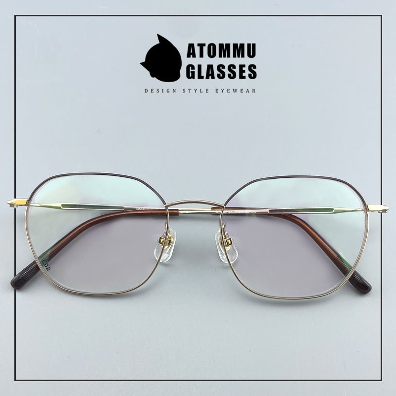 Ultra - Light Titanium Women’s Eyeglasses | Pure Titanium Geometric Full - Rim Frame | Designer Lightweight Optical Glasses for High Prescription - EO - 6787 - HP eyeglasses