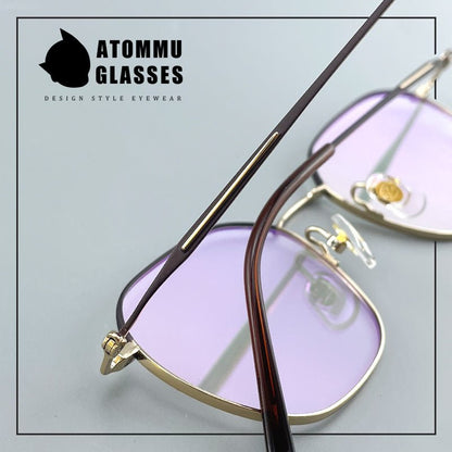 Ultra - Light Titanium Women’s Eyeglasses | Pure Titanium Geometric Full - Rim Frame | Designer Lightweight Optical Glasses for High Prescription - EO - 6787 - HP eyeglasses