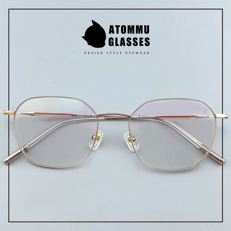 Ultra - Light Titanium Women’s Eyeglasses | Pure Titanium Geometric Full - Rim Frame | Designer Lightweight Optical Glasses for High Prescription - EO - 6787 - HP eyeglasses