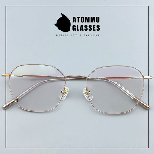 Ultra - Light Titanium Women’s Eyeglasses | Pure Titanium Geometric Full - Rim Frame | Designer Lightweight Optical Glasses for High Prescription - EO - 6787 - HP eyeglasses