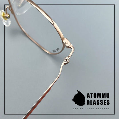 Ultra - Light Titanium Women’s Eyeglasses | Pure Titanium Geometric Full - Rim Frame | Designer Lightweight Optical Glasses for High Prescription - EO - 6787 - HP eyeglasses