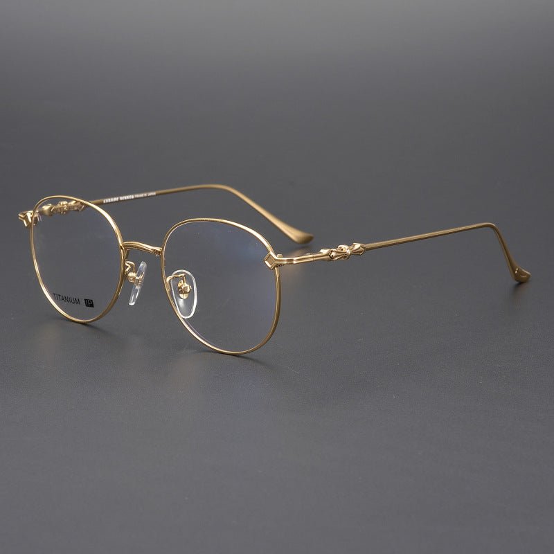 Ultra - Light Vintage Round Glasses – Handmade Gothic Titanium Full Frame Eyewear for Men & Women | THERMOS Punk - Inspired Design - HP eyeglasses