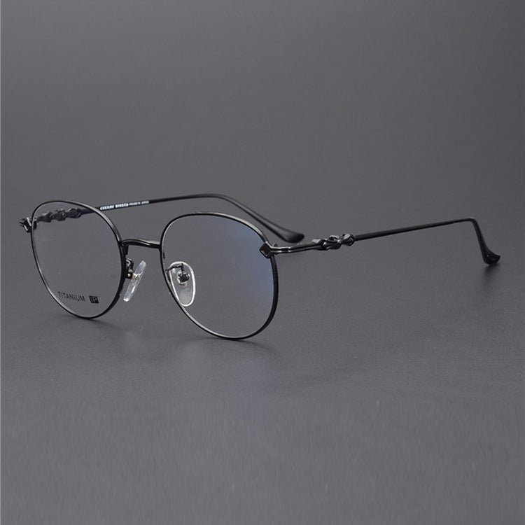 Ultra - Light Vintage Round Glasses – Handmade Gothic Titanium Full Frame Eyewear for Men & Women | THERMOS Punk - Inspired Design - HP eyeglasses