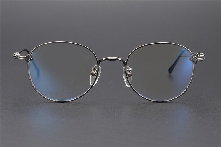 Ultra - Light Vintage Round Glasses – Handmade Gothic Titanium Full Frame Eyewear for Men & Women | THERMOS Punk - Inspired Design - HP eyeglasses