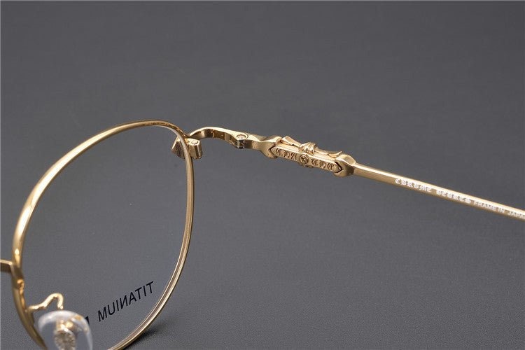 Ultra - Light Vintage Round Glasses – Handmade Gothic Titanium Full Frame Eyewear for Men & Women | THERMOS Punk - Inspired Design - HP eyeglasses