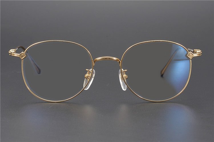 Ultra - Light Vintage Round Glasses – Handmade Gothic Titanium Full Frame Eyewear for Men & Women | THERMOS Punk - Inspired Design - HP eyeglasses