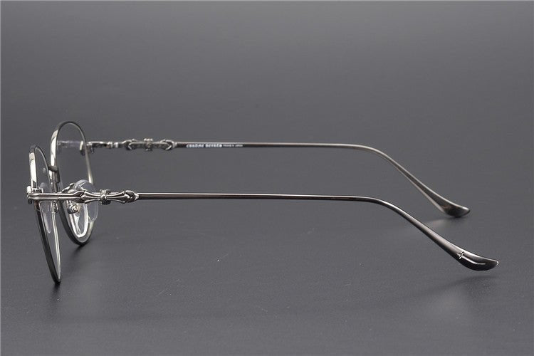 Ultra - Light Vintage Round Glasses – Handmade Gothic Titanium Full Frame Eyewear for Men & Women | THERMOS Punk - Inspired Design - HP eyeglasses