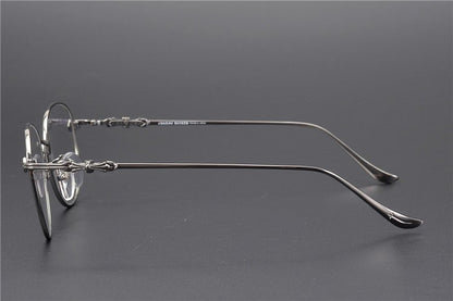 Ultra - Light Vintage Round Glasses – Handmade Gothic Titanium Full Frame Eyewear for Men & Women | THERMOS Punk - Inspired Design - HP eyeglasses