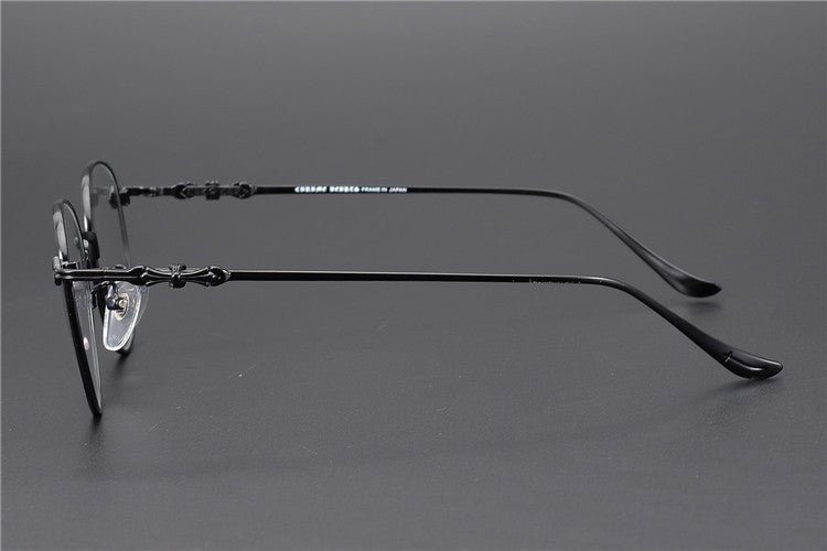 Ultra - Light Vintage Round Glasses – Handmade Gothic Titanium Full Frame Eyewear for Men & Women | THERMOS Punk - Inspired Design - HP eyeglasses