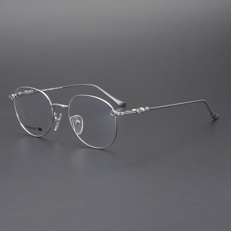 Ultra - Light Vintage Round Glasses – Handmade Gothic Titanium Full Frame Eyewear for Men & Women | THERMOS Punk - Inspired Design - HP eyeglasses